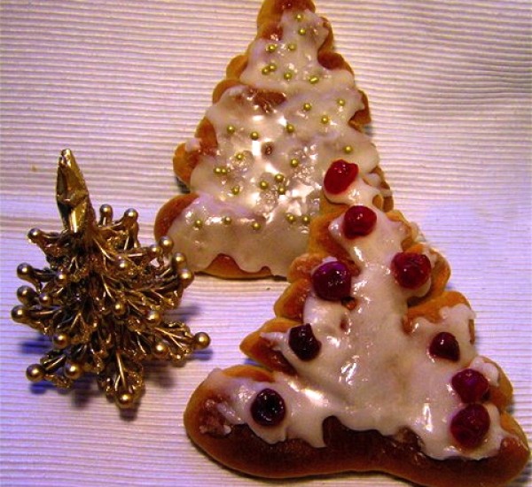 сладкие булочки "Новогодняя елка"