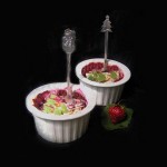 десерт ягодное ассорти, запеченное в миндальном креме