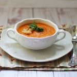 Суп-пюре из печеных перцев и цветной капусты